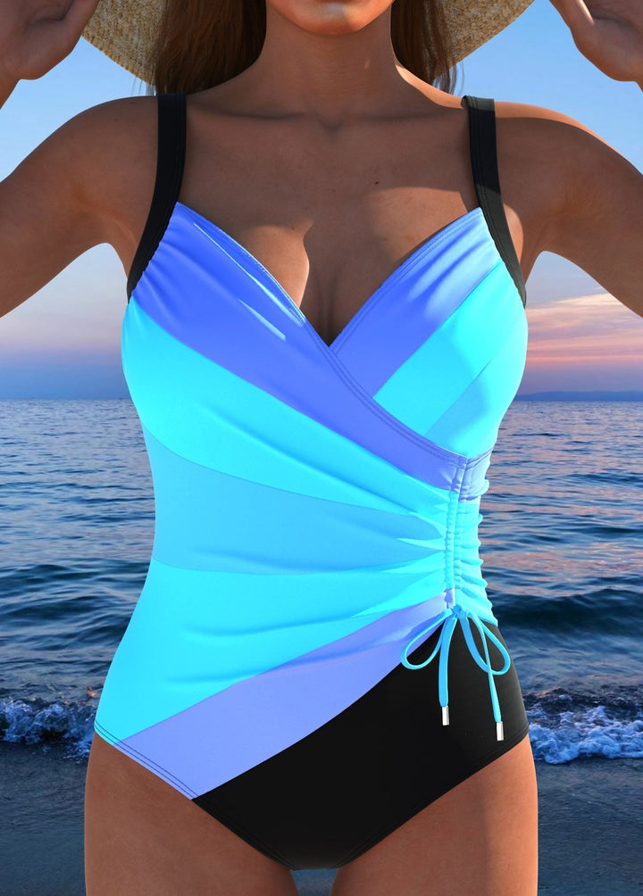 Azure Embrace™ | Vibrant Wrap Swimsuit