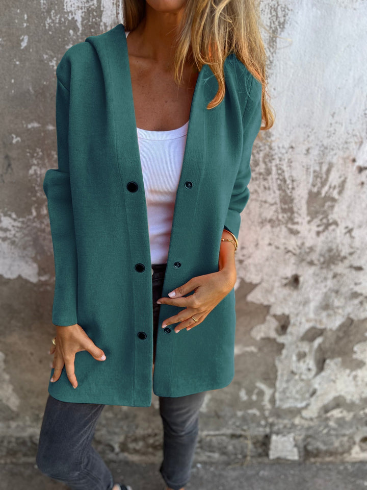 Ella | Veste à capuche décontractée avec bouton unique 