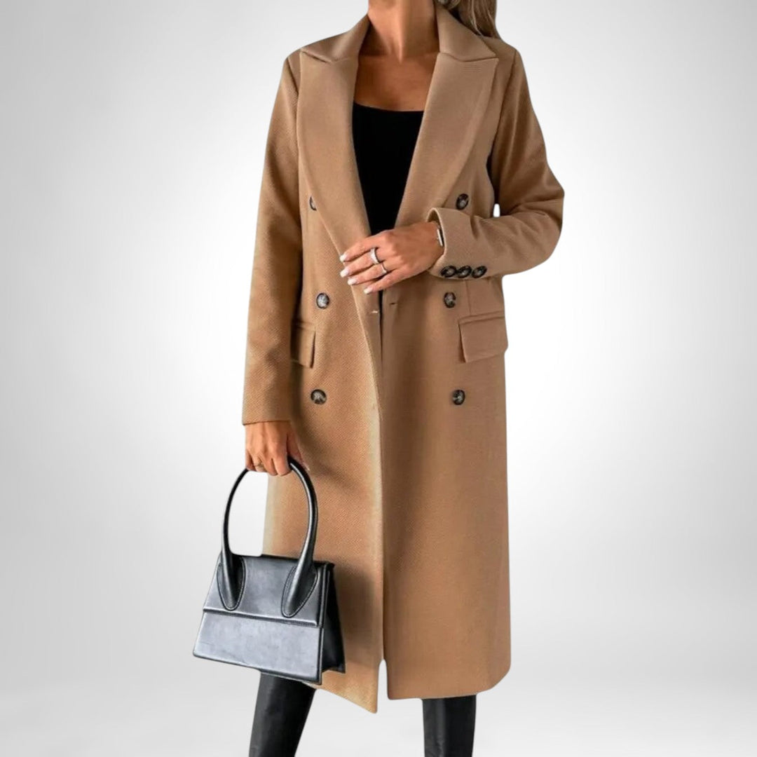Dante™ | Elegant Double-Breasted Long Coat