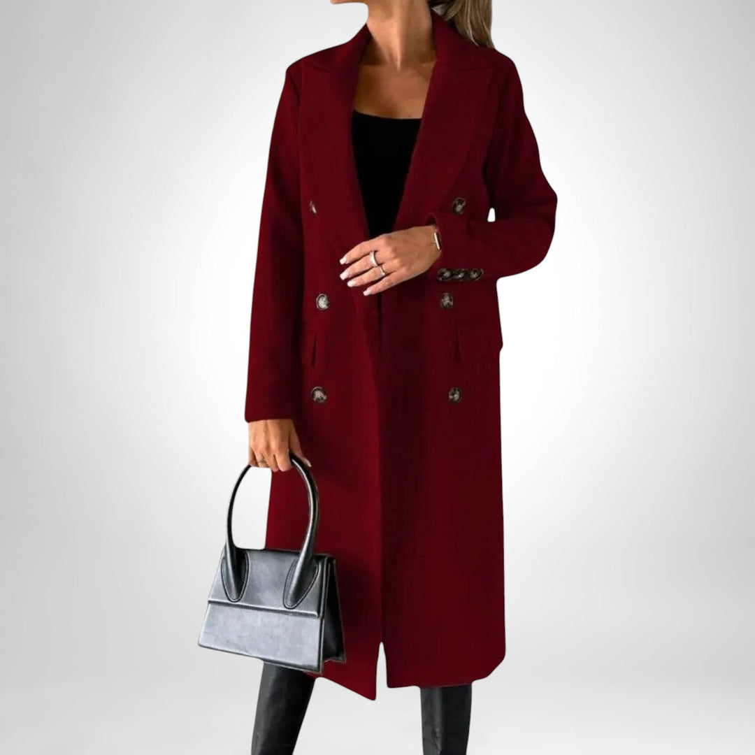 Dante™ | Elegant Double-Breasted Long Coat