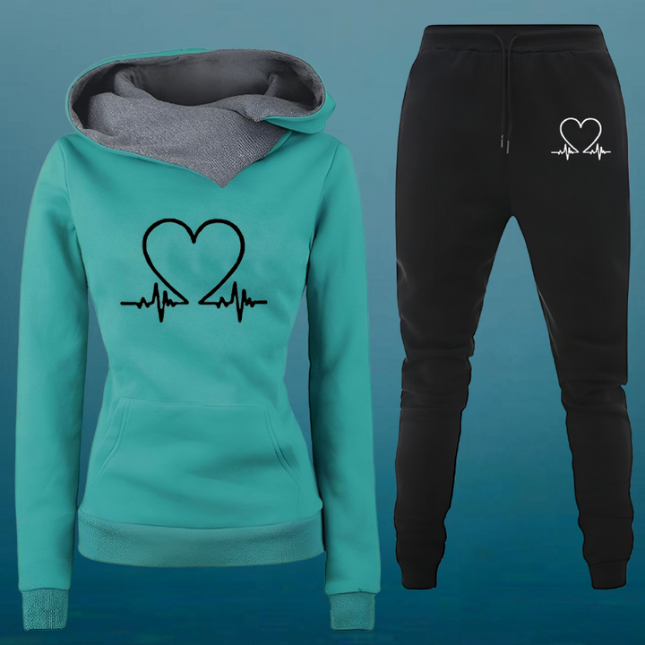Linda™ | Ensemble de sweat à capuche et pantalon de jogging Cozy Heartbeat 