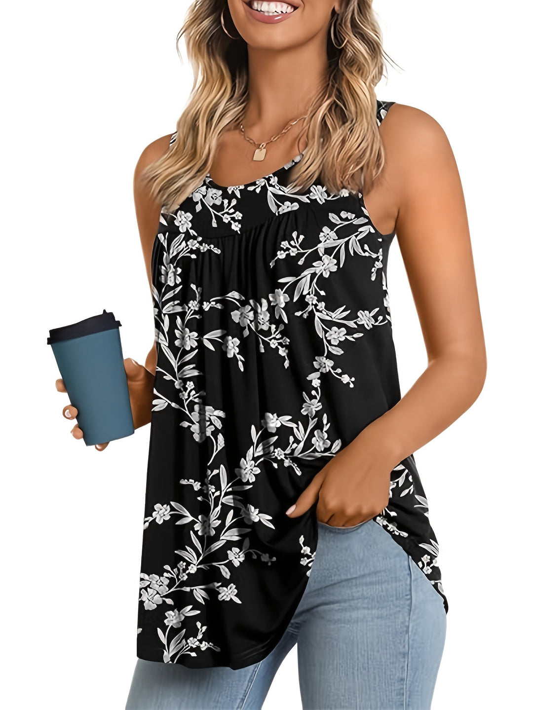Eline - Blouse légère à fleurs 
