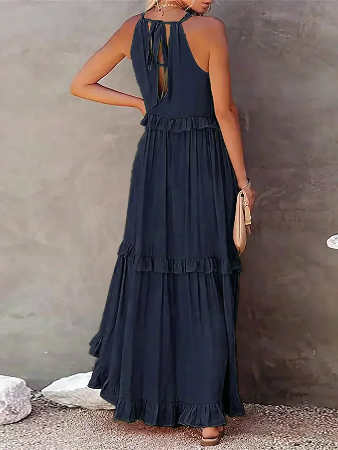 ANETA™ | Robe sans manches à volants élégante 