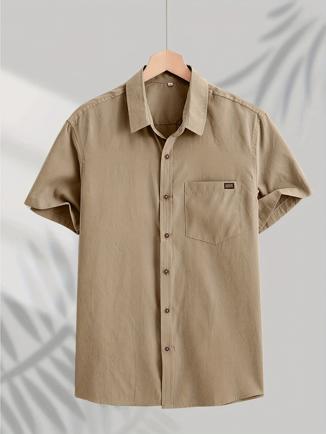 Chemise décontractée à manches courtes en coton 