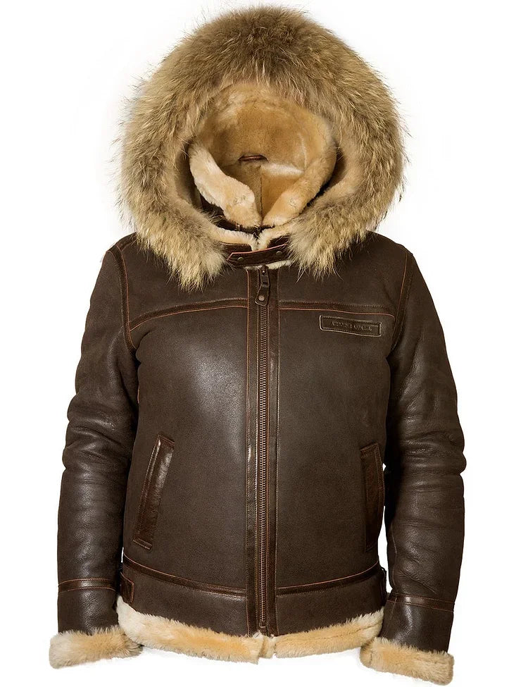 Lunexa™ | Veste en cuir chaude et élégante 