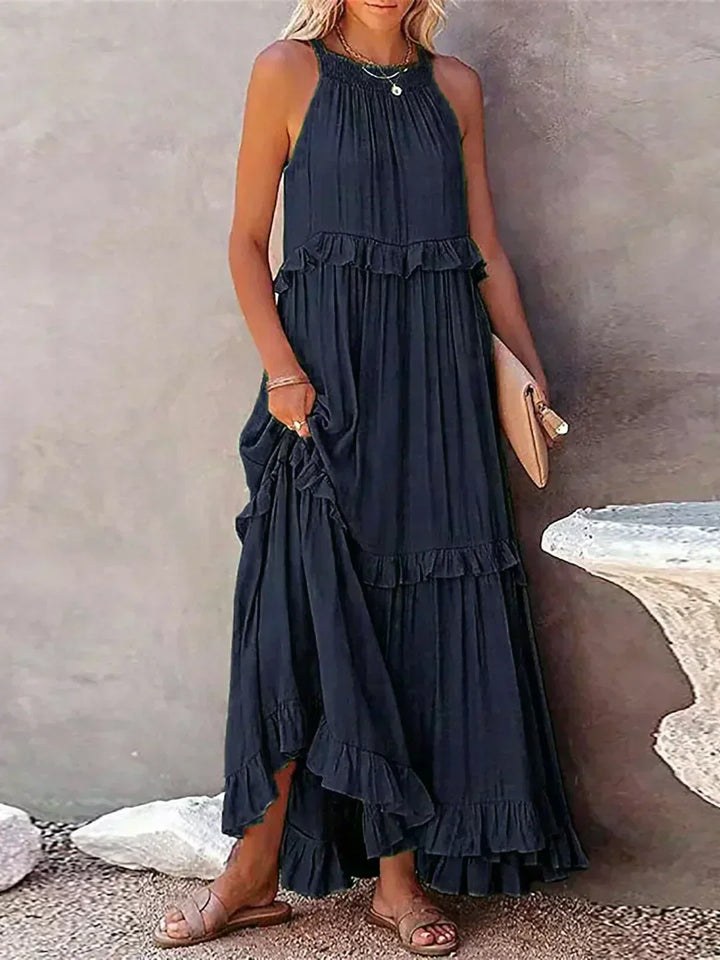 ANETA™ | Robe sans manches à volants élégante 