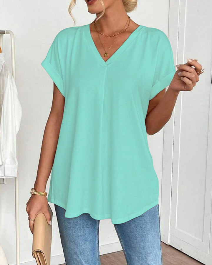 Estella - T-shirt Patchwork Décontracté 
