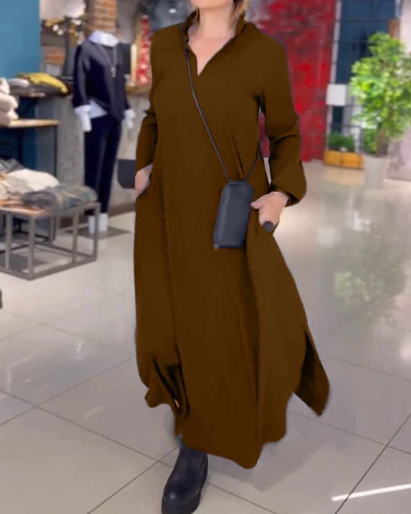 Evia™ | Robe longue ample avec fente 