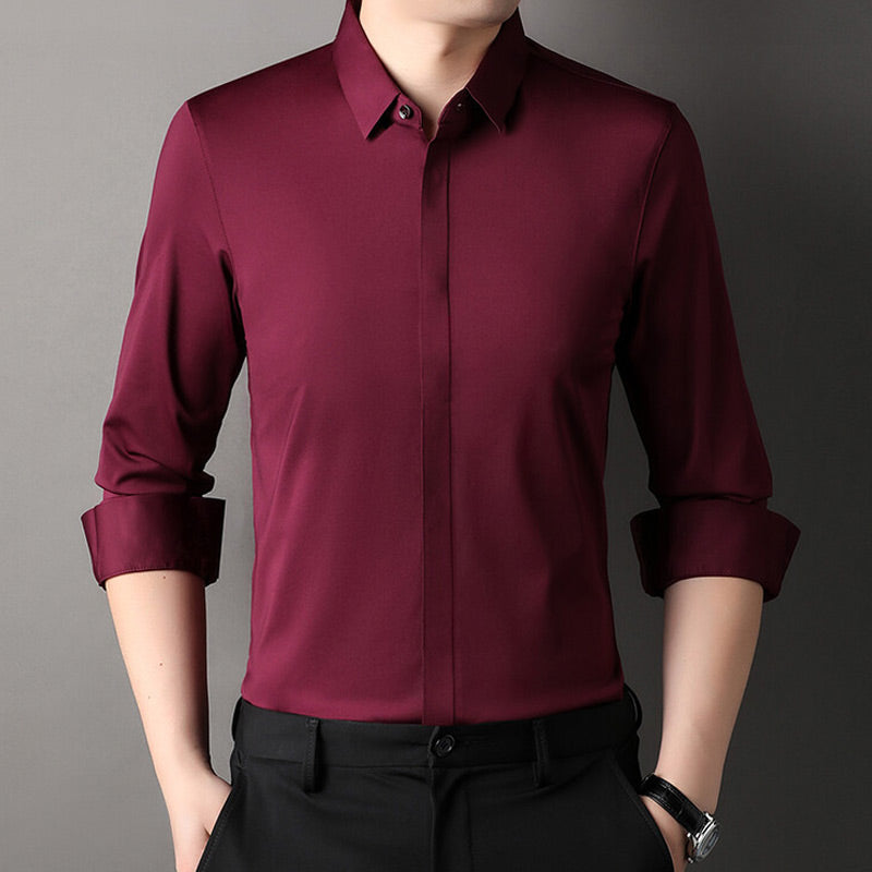 Chemise extensible sans plis 