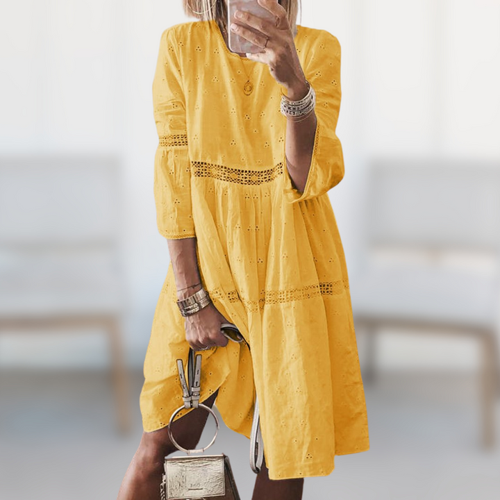 Marianne | Robe longue élégante avec détails brodés 