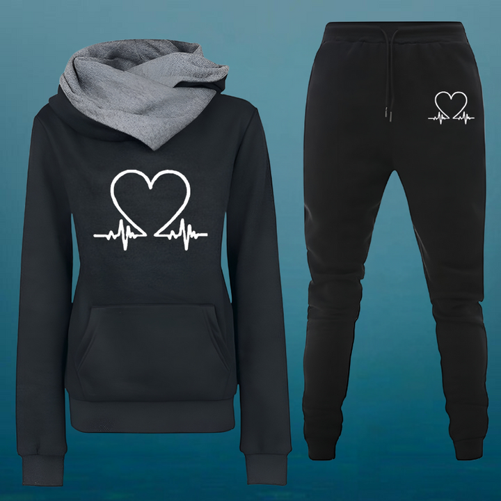 Linda™ | Ensemble de sweat à capuche et pantalon de jogging Cozy Heartbeat 