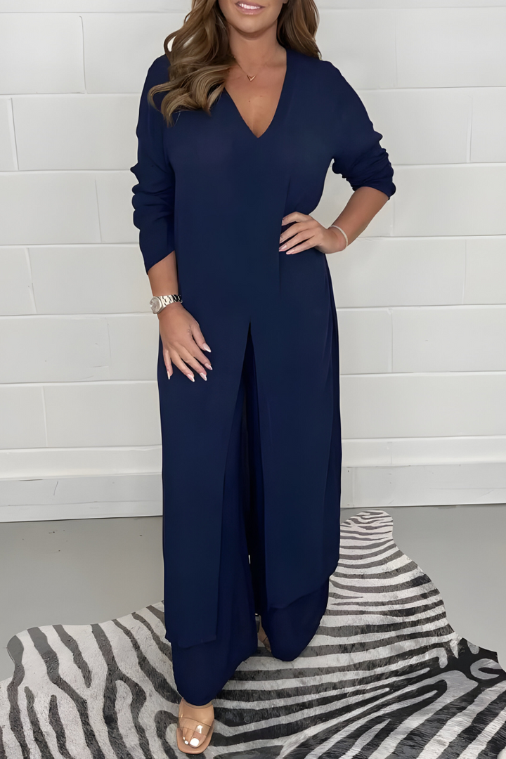 Michelle™ | Short Sleeve Top + Wide Pants