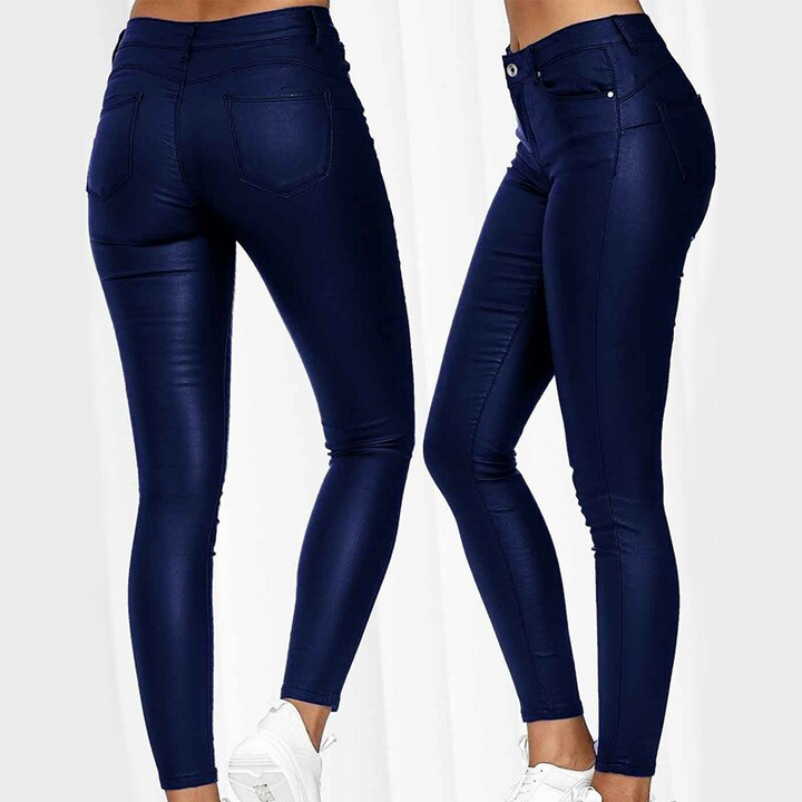 Pantalon en cuir extensible Lexi 