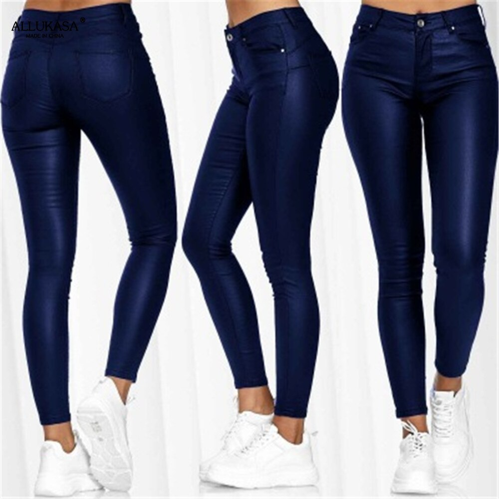Pantalon en cuir extensible Lexi 