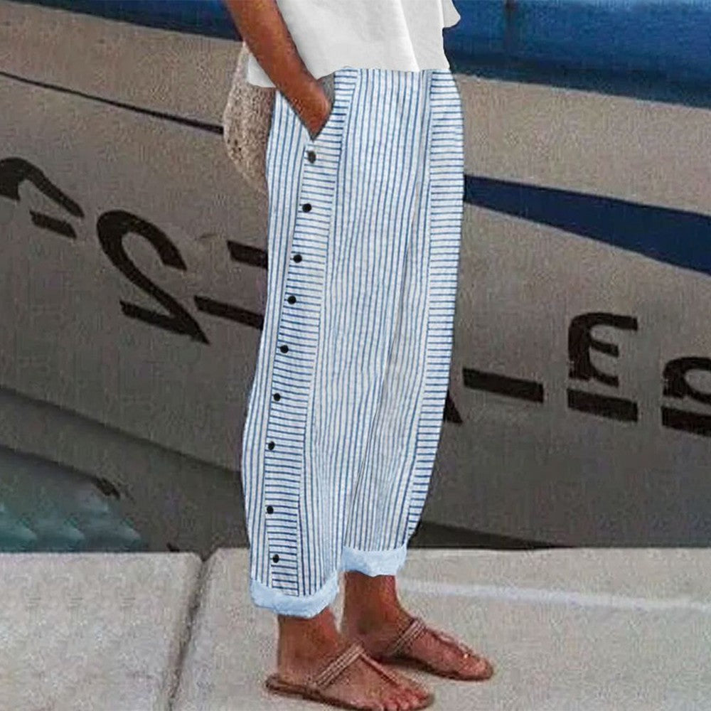 Pantalons décontractés avec poches latérales 