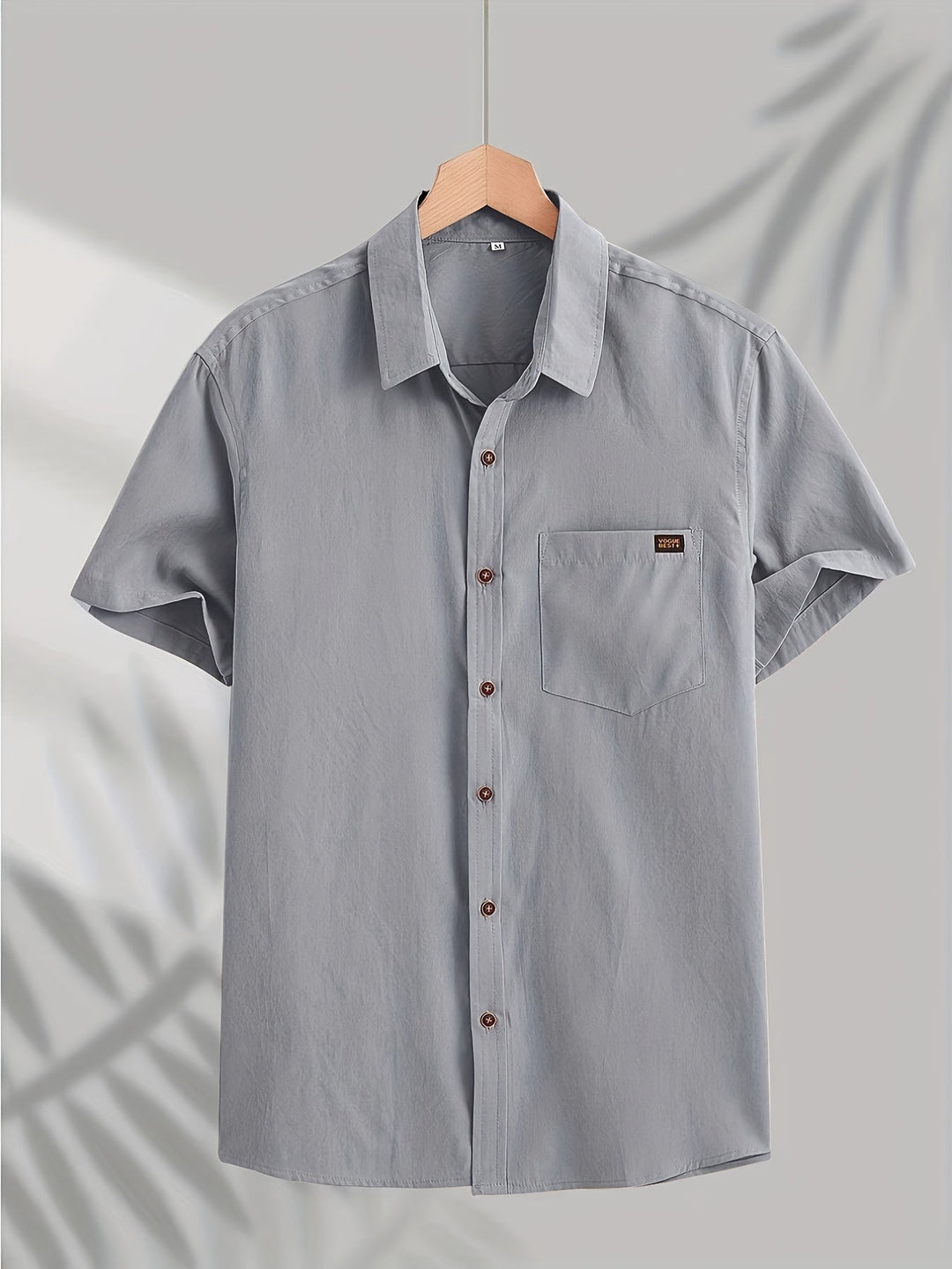Chemise décontractée à manches courtes en coton 