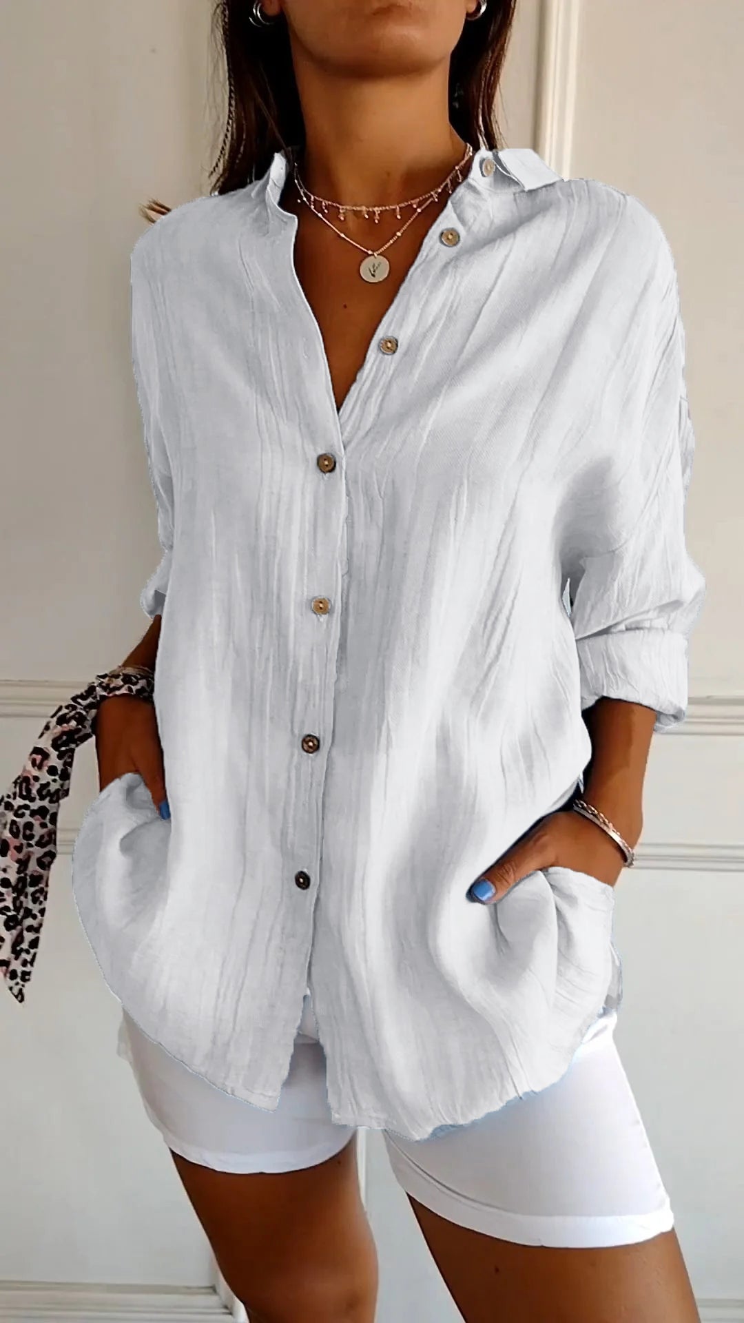 Krisha - Blouse Élégant Oversize 