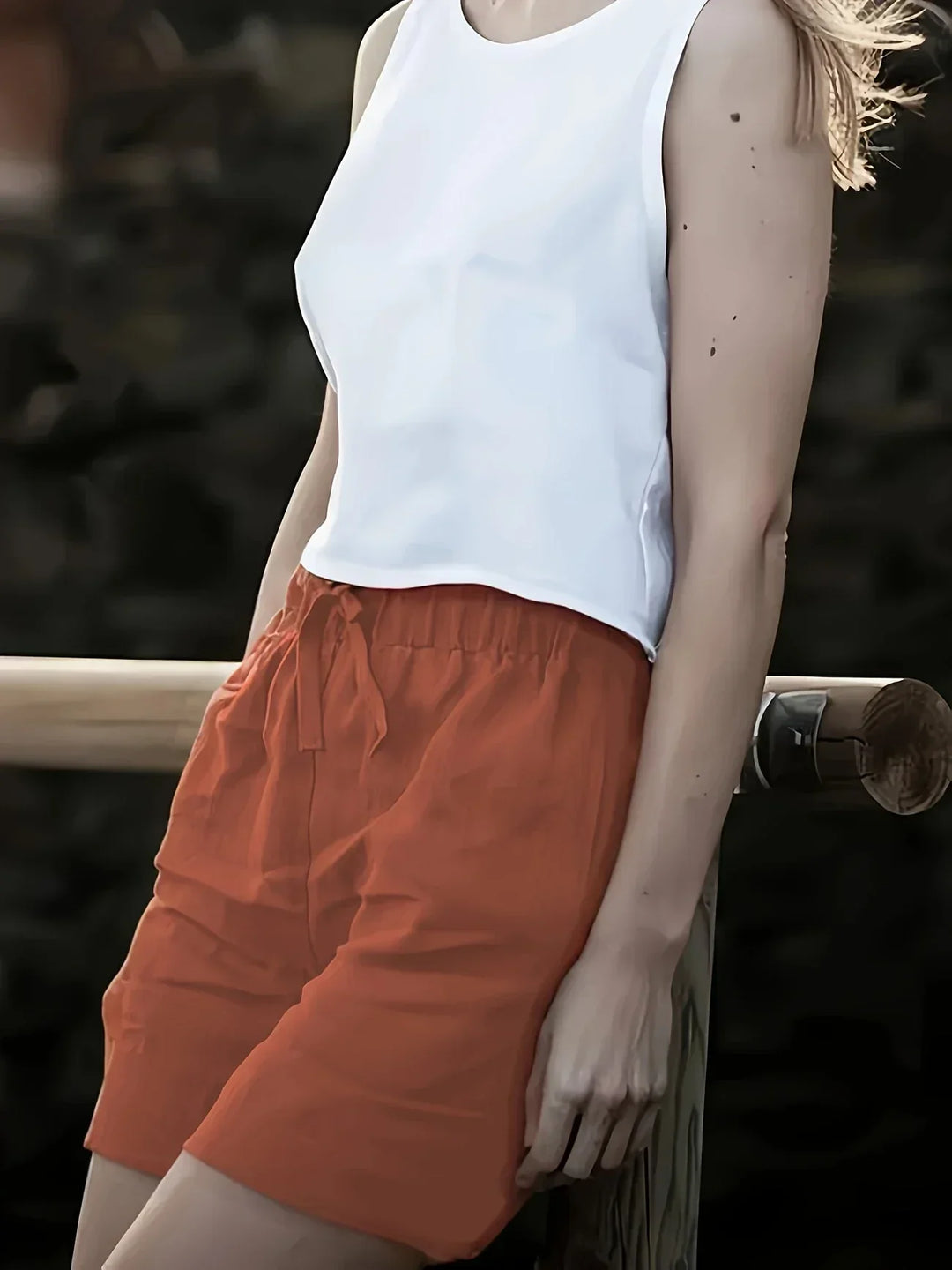 Shorts d'été décontractés avec poches pour femmes 
