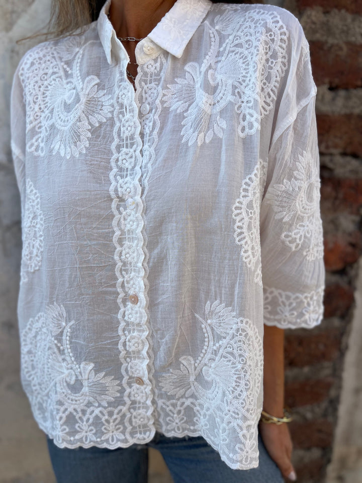 Eva - Blouse Élégante et Aérée 