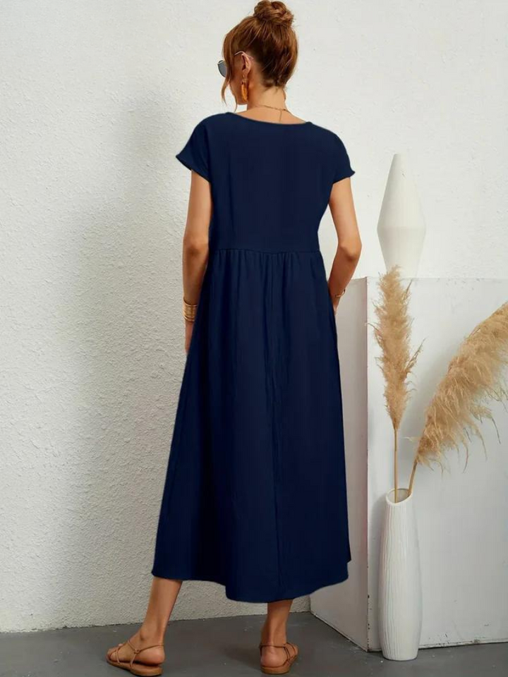 Ruby™ | Robe essentielle élégante en coton et lin 