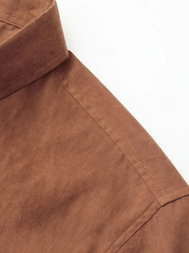 Chemise décontractée à manches courtes en coton 