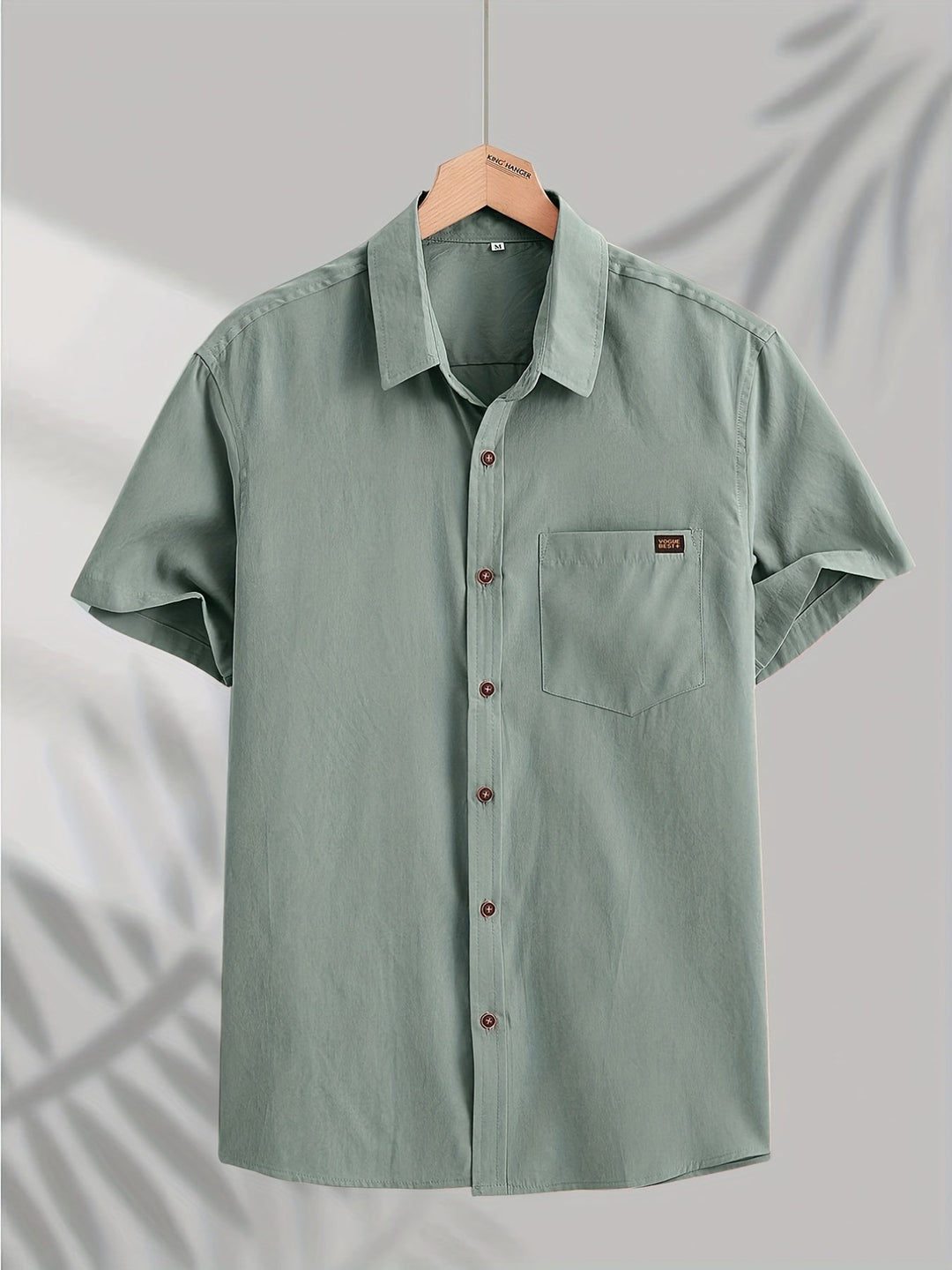 Chemise décontractée à manches courtes en coton 