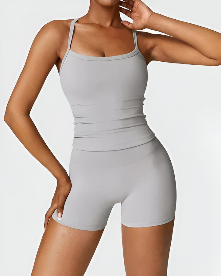 Elin™ | Seamless Fit Shorts & Tank Set