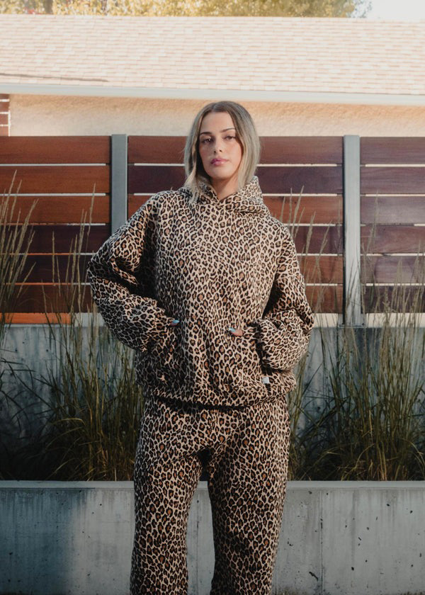 Noémie - Sweat à capuche chic léopard 