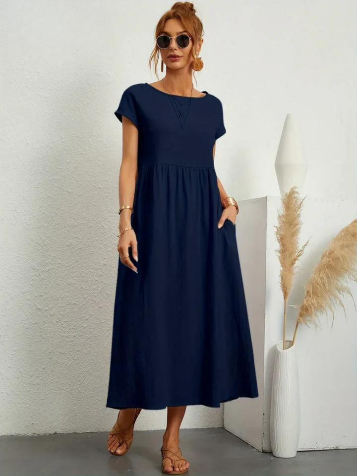 Ruby™ | Robe essentielle élégante en coton et lin 