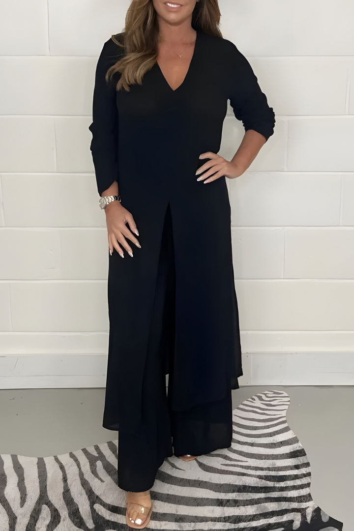 Michelle™ | Short Sleeve Top + Wide Pants