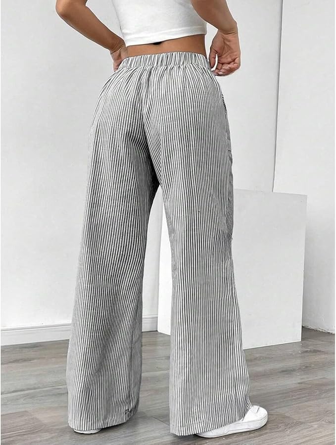 Pantalon large en coton doux pour femmes 