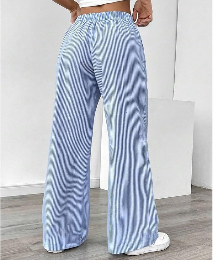 Pantalon large en coton doux pour femmes 
