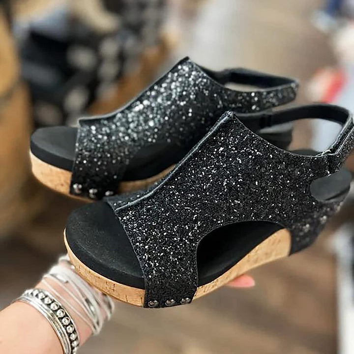 Sandales d'été orthopédiques brillantes 
