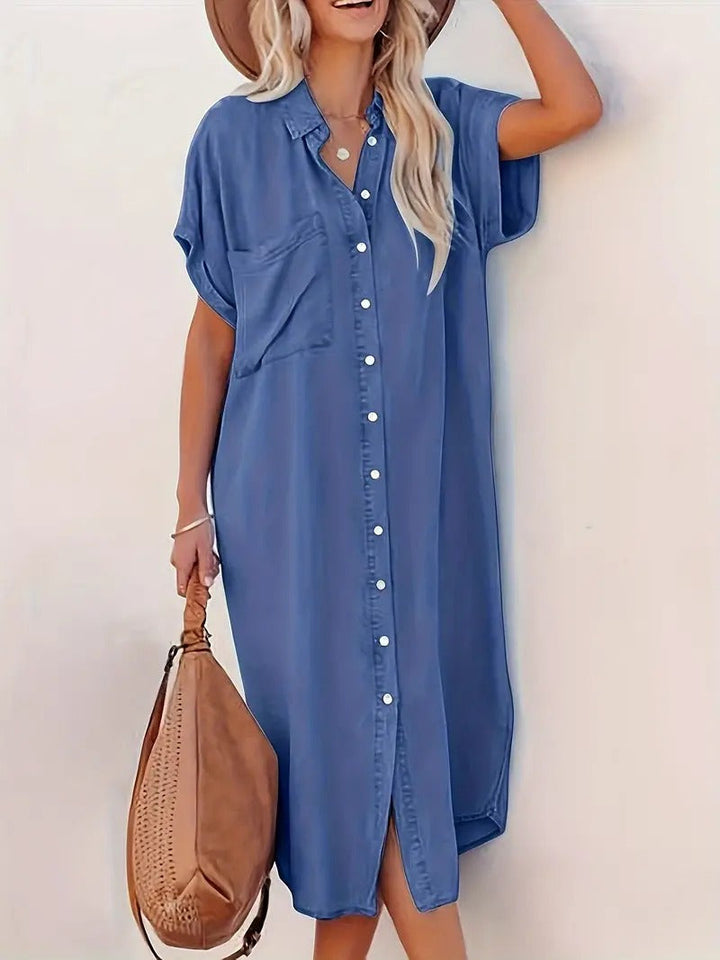 Béatrice - Robe chemise avec poches 