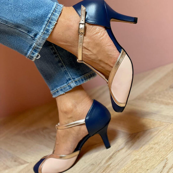 Alessia™ | Escarpins à bride en T colorés et confortables avec bout rond 