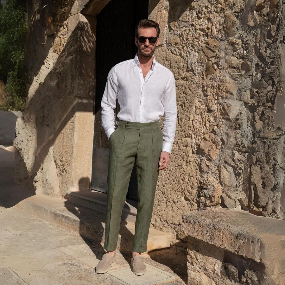 Pantalon en lin Gold Coast 
