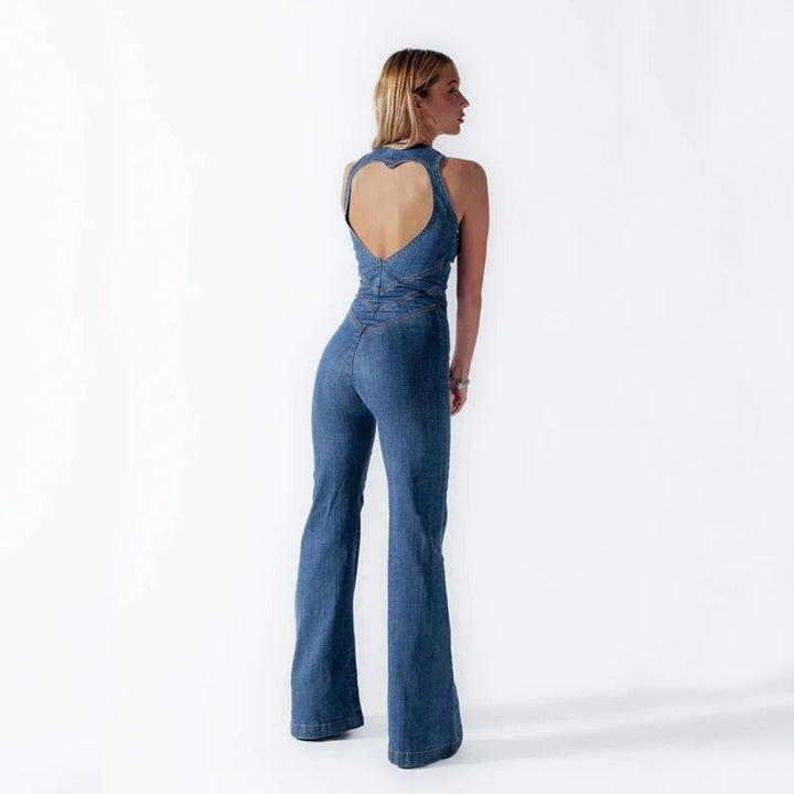 Carice™ | Combinaison en denim sans dos 
