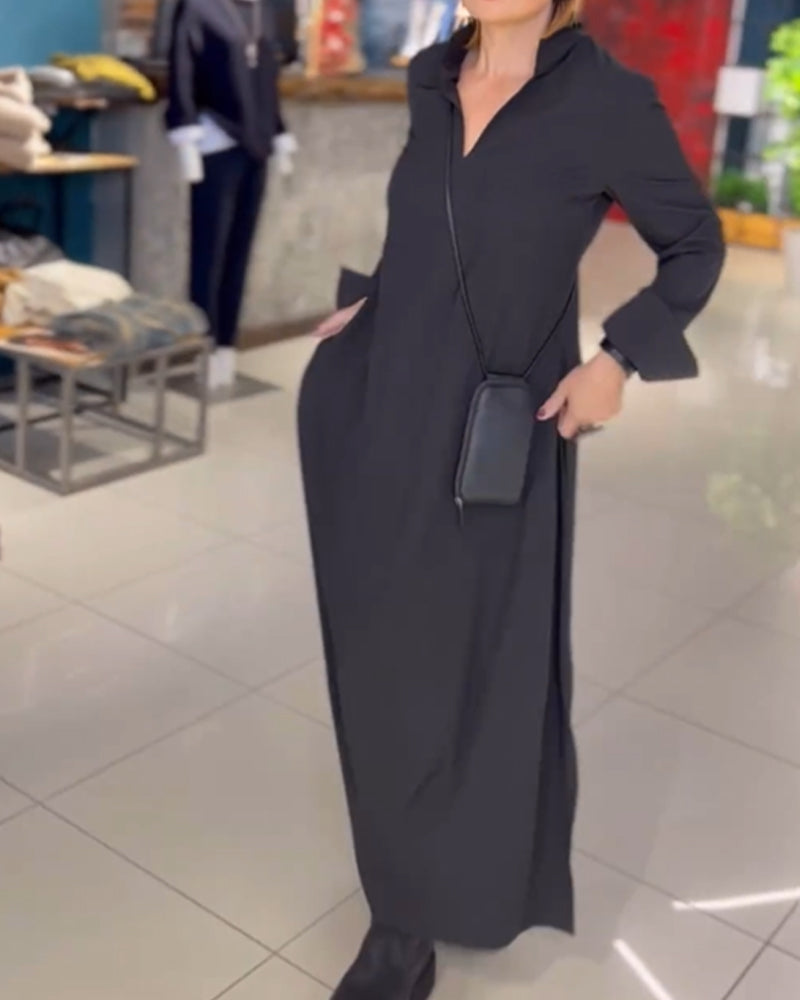 Evia™ | Robe longue ample avec fente 