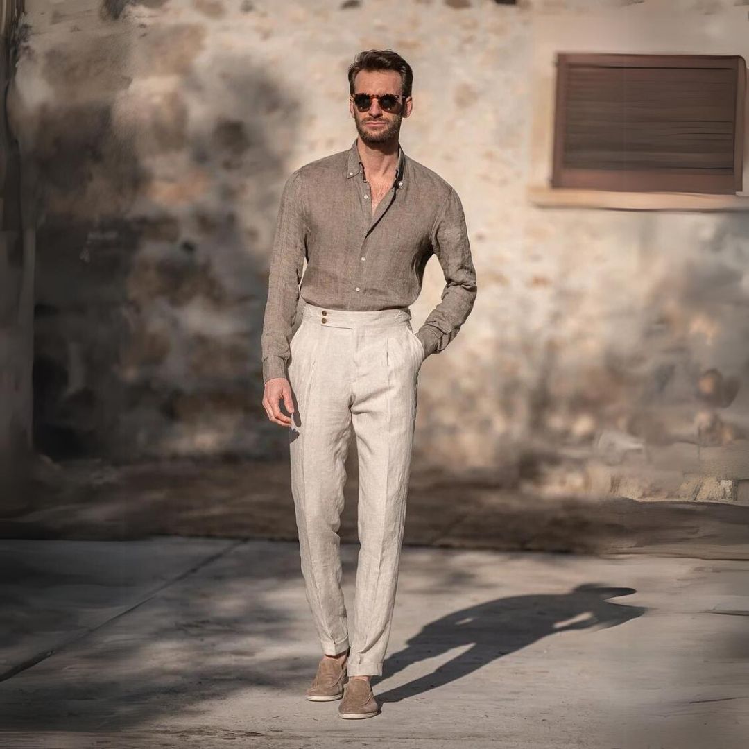 Pantalon en lin Gold Coast 