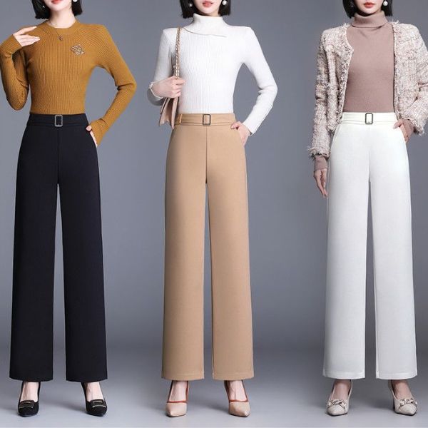 Pantalons amincissants avec fermeture élégante 