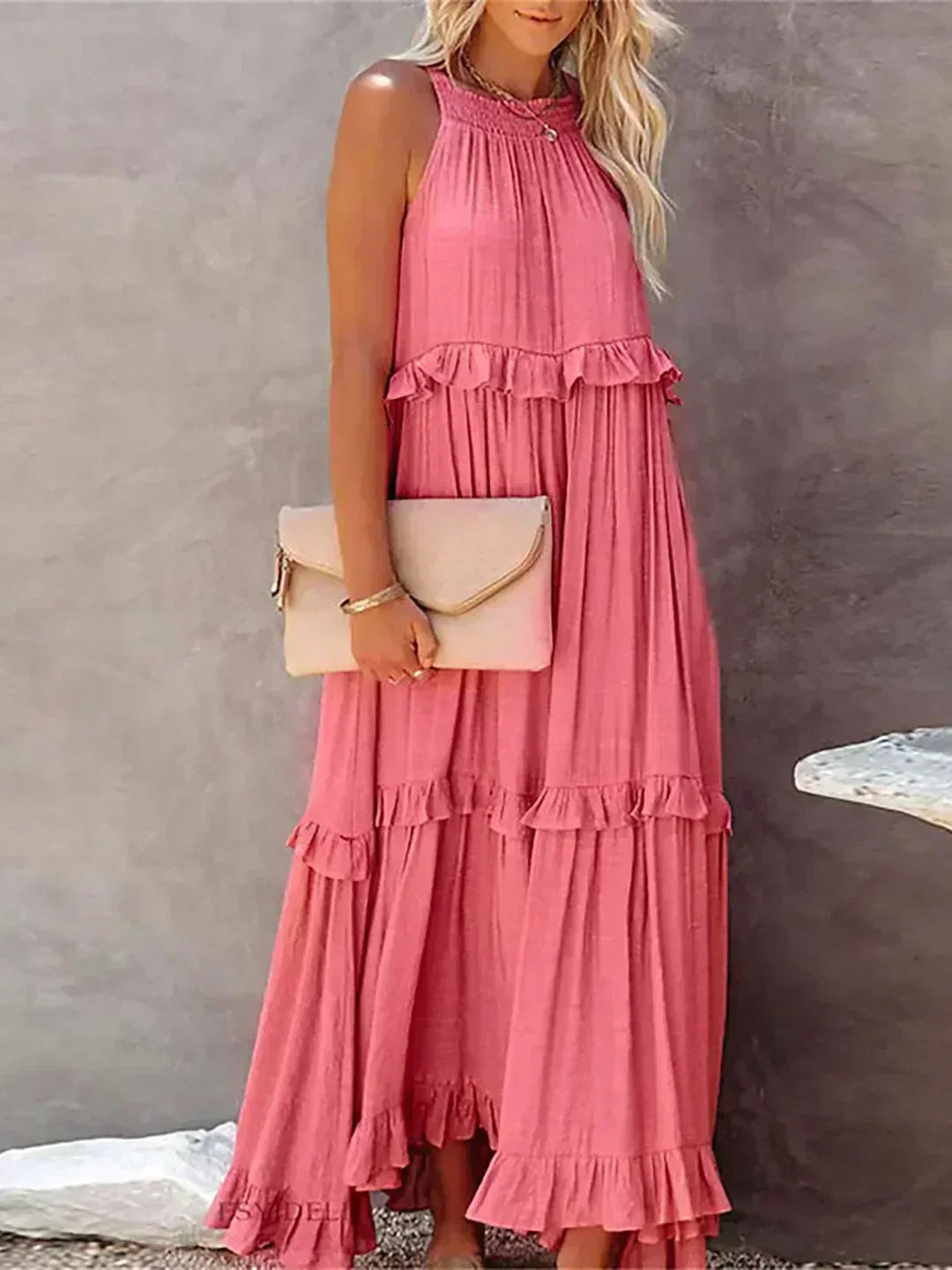 ANETA™ | Robe sans manches à volants élégante 