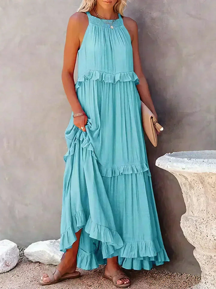ANETA™ | Robe sans manches à volants élégante 