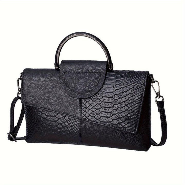 Cassandra | Sac à main avec motif opulent de crocodile 