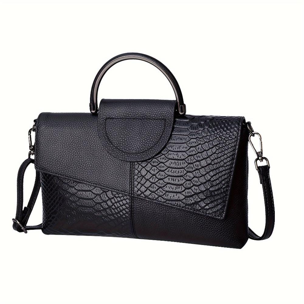 Cassandra | Sac à main avec motif opulent de crocodile 