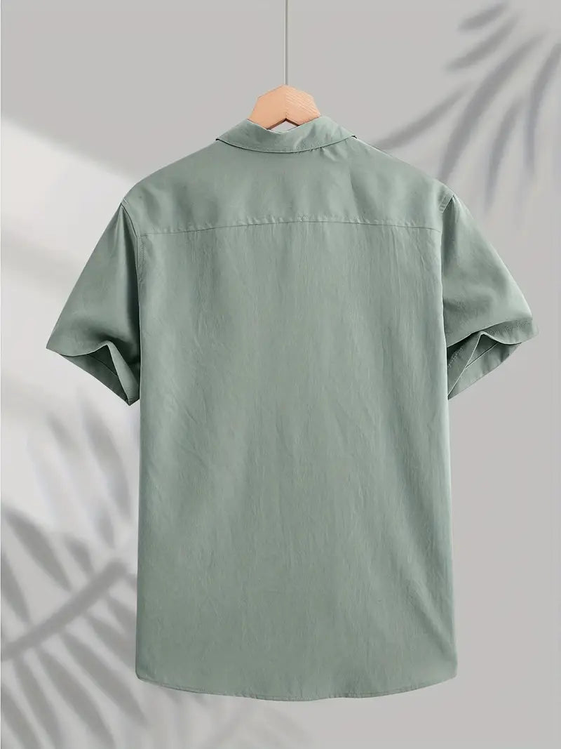 Chemise décontractée à manches courtes en coton 