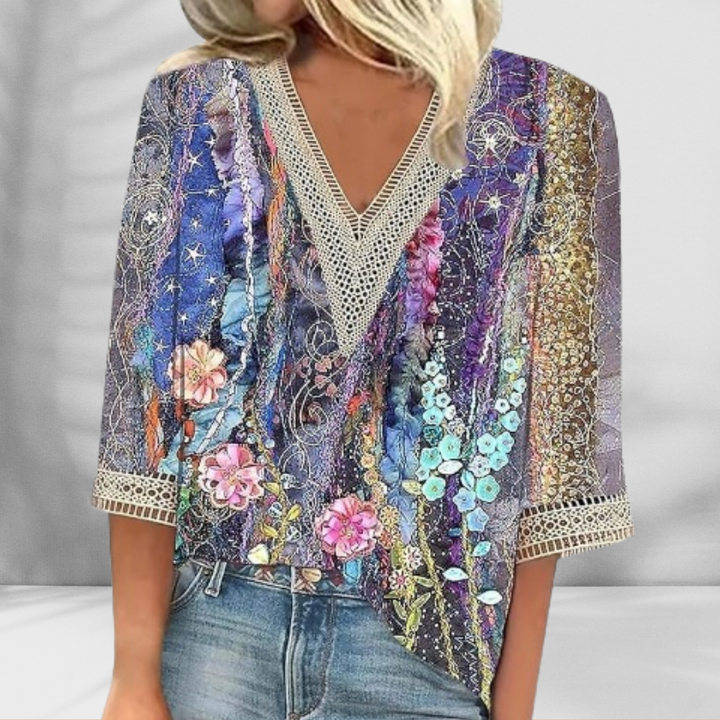 Alis - Blouse Bohème Élégante 