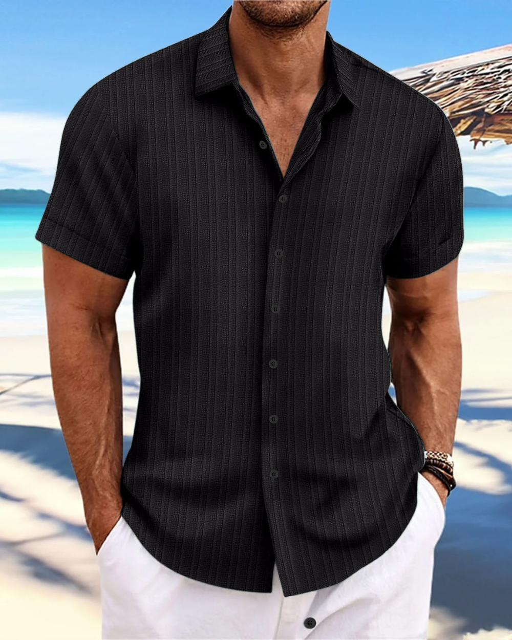 Chemise décontractée à manches courtes 