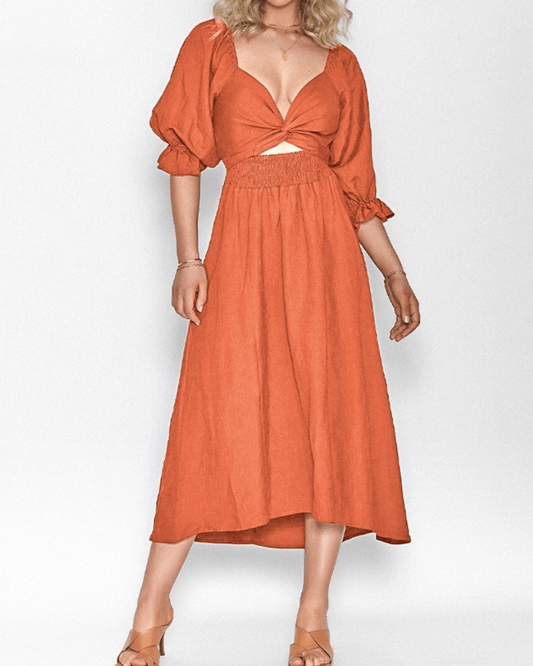 Tana | ROBE FRANÇAISE AVEC MANCHES VOLANTÉES 