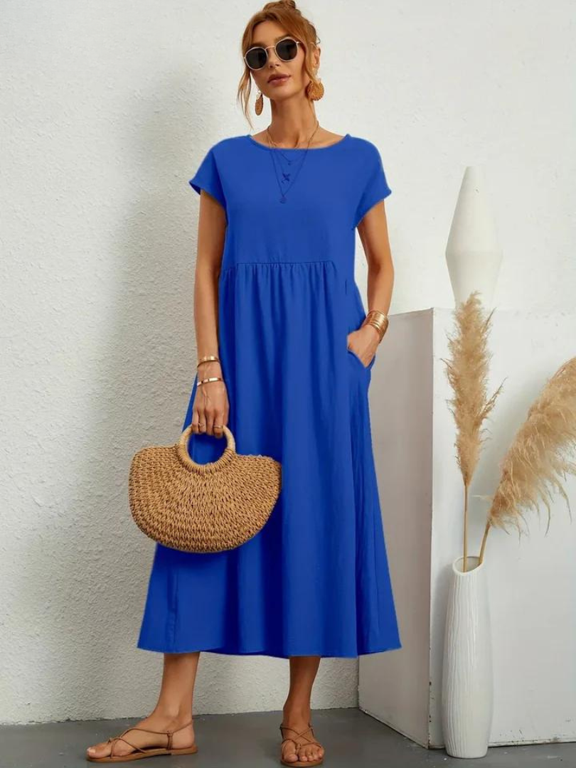 Ruby™ | Robe essentielle élégante en coton et lin 