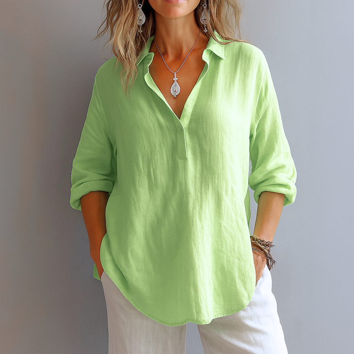 Marianne - Blouse Élégante en Lin 